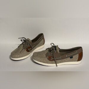 ✅ NEW ✅ Sperry Women's Grey and Blue Slip On Preppy Loafers Size 7M